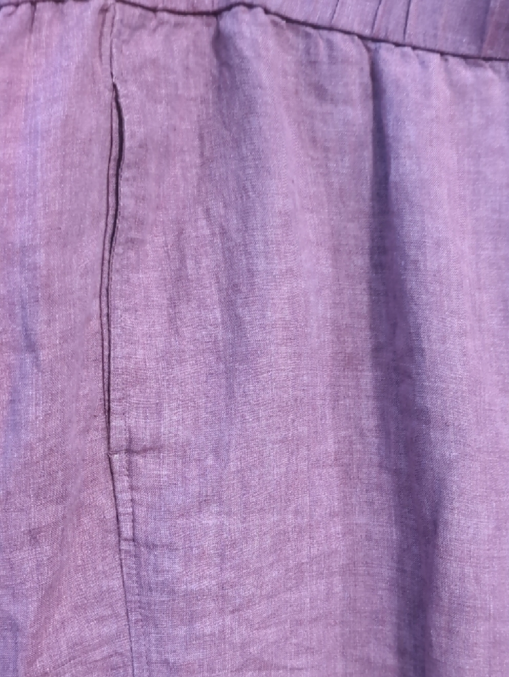Eileen Fisher Plum Lightweight Pants - Picture 2 of 6